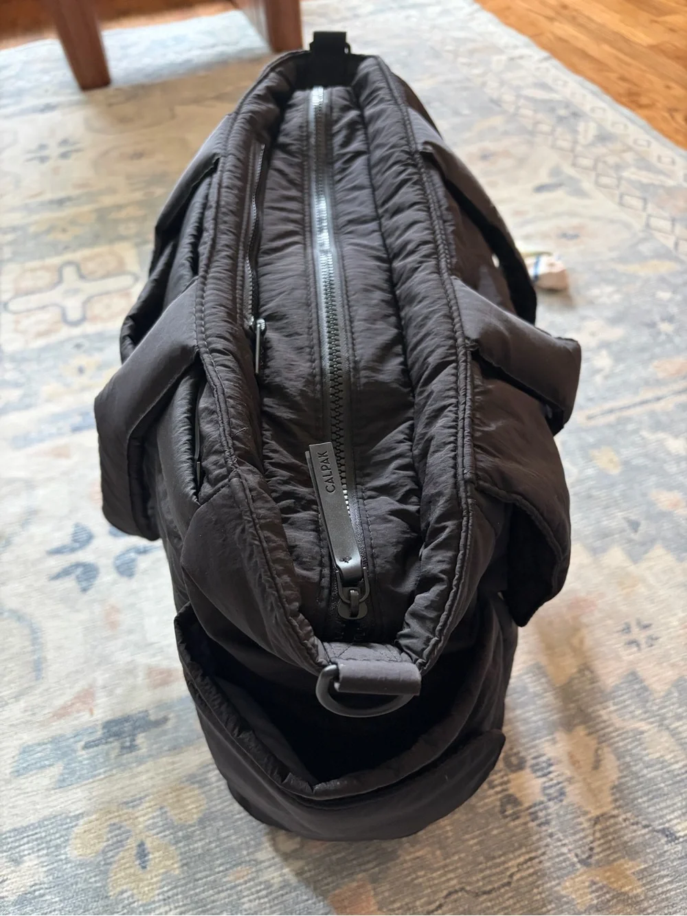 Calpak Black Diaper Tote with Laptop Sleeve